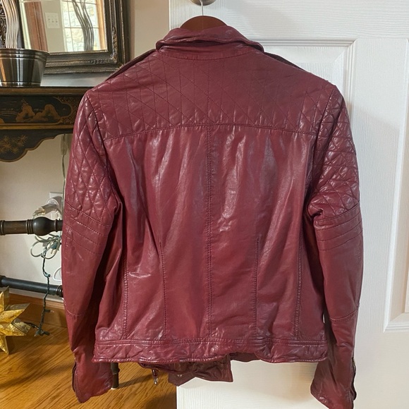 Muubaa Leather Jacket Women’s  Gorgeous Red 12 - Picture 4 of 4